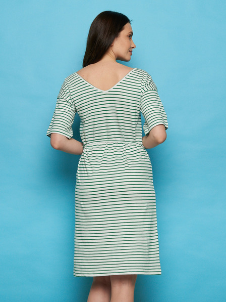 Tranquillo Grün-weiß gestreiftes Kleid Tranquillo