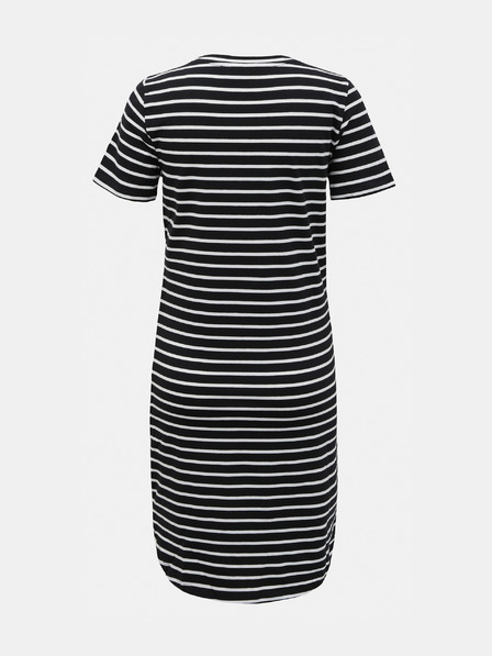 Noisy May Weiß-schwarz gestreiftes Basic-Kleid Noisy May Simma