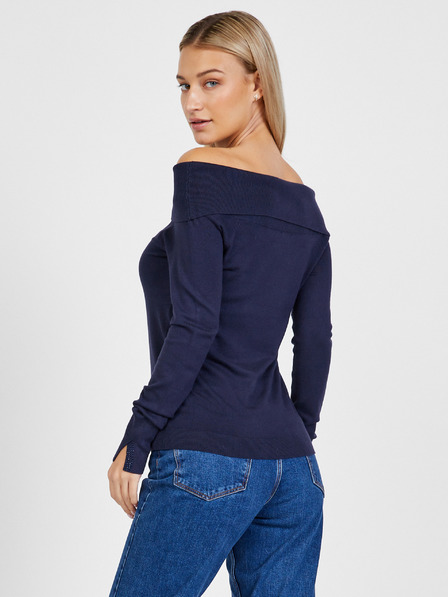 Liu Jo Dunkelblauer schulterfreier Pullover für Damen Liu Jo