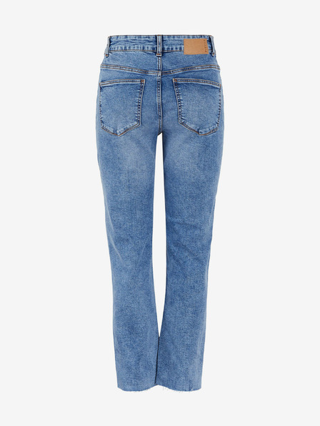 Pieces Blaue Jeans mit gerader Passform Pieces Rico