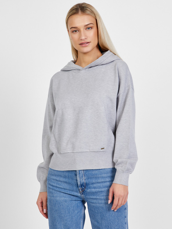 Pepe Jeans Hellgrauer Damen-Kapuzenpullover Pepe Jeans Amy