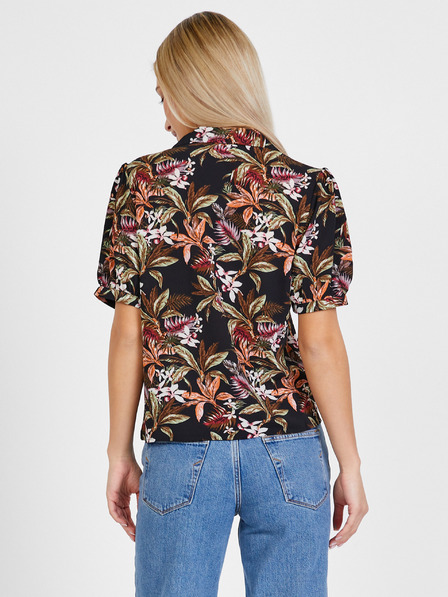 ONLY Schwarze Bluse nur mit Blumenmuster