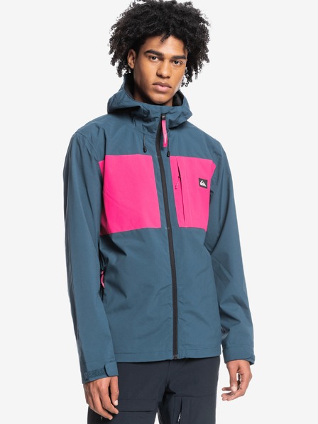 Quiksilver Rosa und blaue leichte Herren-Kapuzenjacke Quiksilver Lizard Head