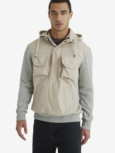 Desigual Beige-graues Desigual Amelio Sweatshirt für Herren