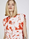 Replay Orange-weißes Batik-T-Shirt für Damen von Replay