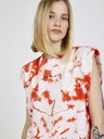 Replay Orange-weißes Batik-T-Shirt für Damen von Replay