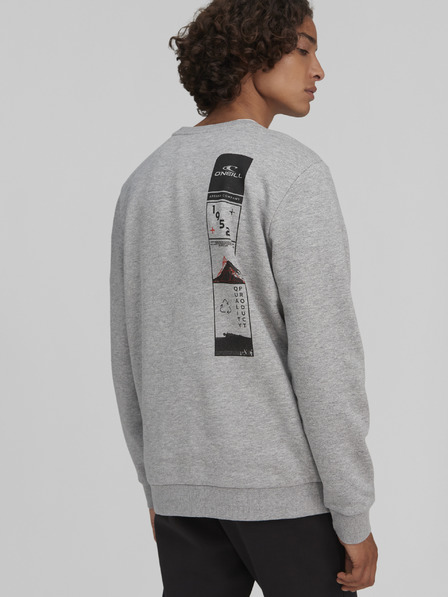 O'Neill Graues gemustertes O'Neill Base Camp Sweatshirt für Männer