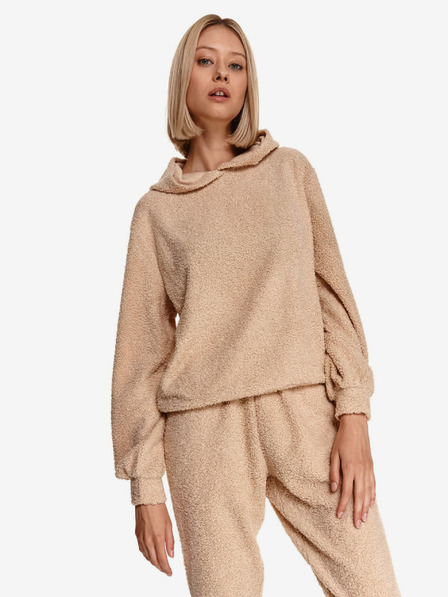 TOP SECRET Beigefarbener Damen-Kapuzenpullover TOP SECRET