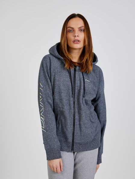 DKNY Grauer DKNY Ombre Logo-Kapuzenpullover für Frauen