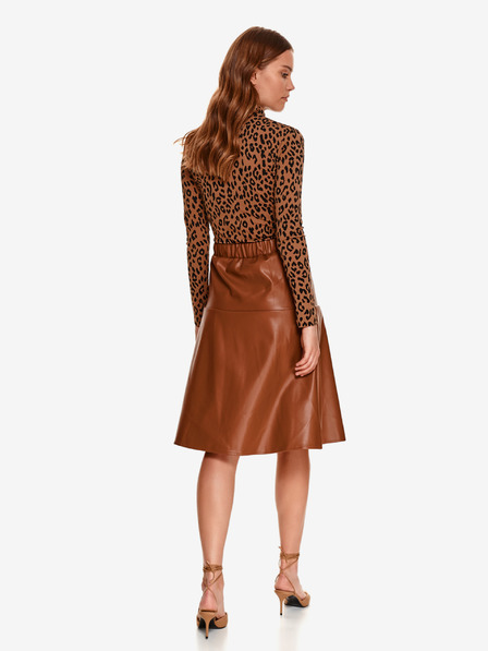 TOP SECRET Brauner Damen Lederrock TOP SECRET