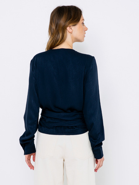 CAMAIEU Dunkelblaue Wickelbluse CAMAIEU