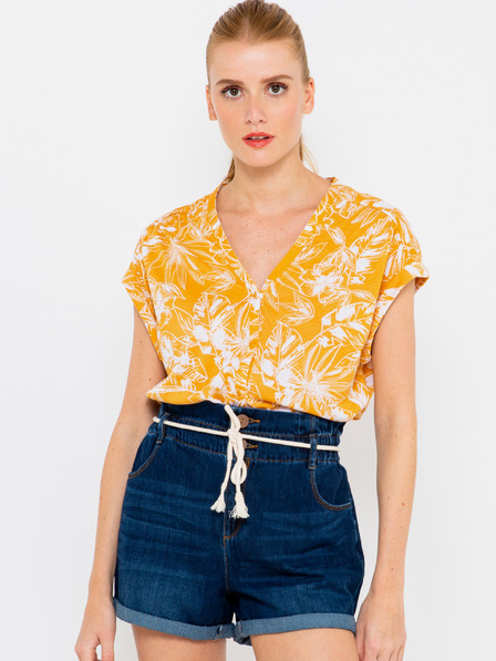 CAMAIEU Gelbe geblümte Bluse CAMAIEU