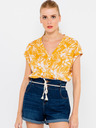 CAMAIEU Gelbe geblümte Bluse CAMAIEU