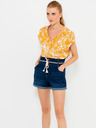 CAMAIEU Gelbe geblümte Bluse CAMAIEU