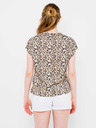 CAMAIEU Beigefarbene Bluse mit Leopardenmuster CAMAIEU