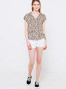 CAMAIEU Beigefarbene Bluse mit Leopardenmuster CAMAIEU
