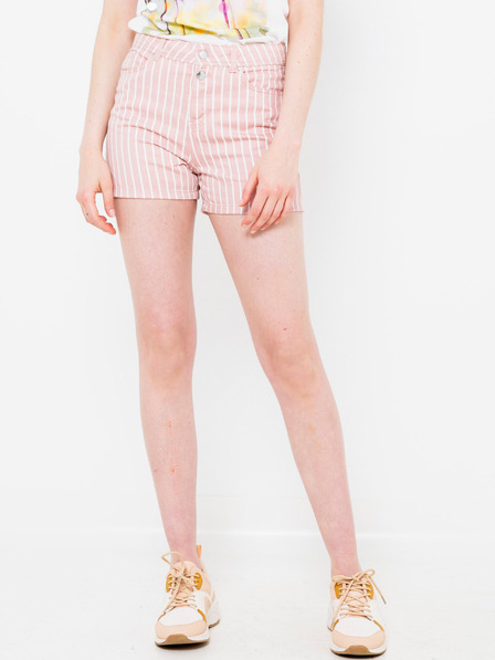 CAMAIEU Rosa gestreifte Shorts CAMAIEU