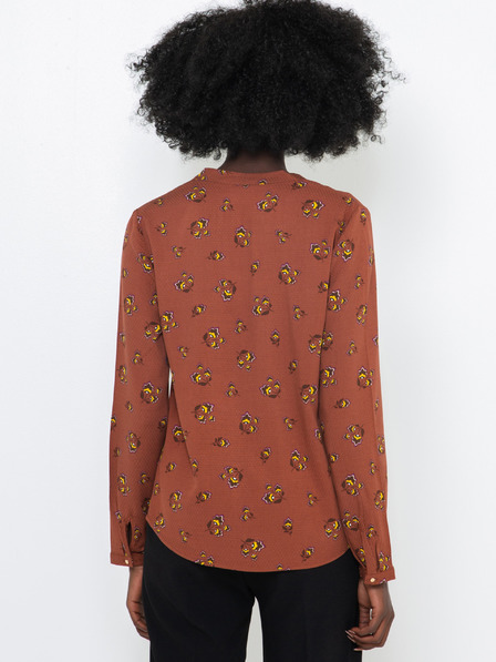 CAMAIEU Braun gemusterte Bluse CAMAIEU