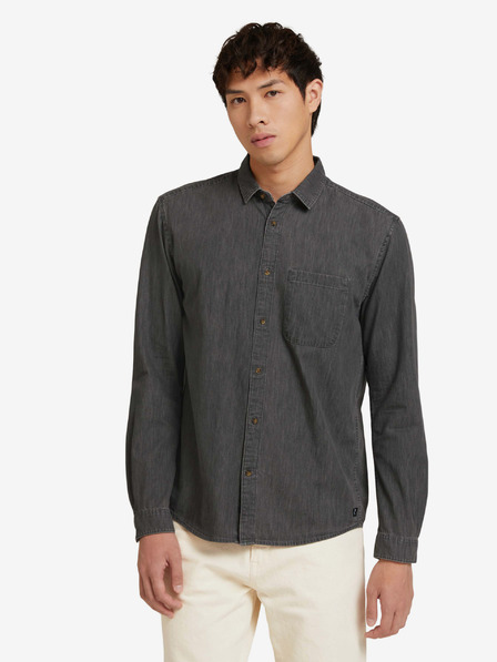 Tom Tailor Denim Dunkelgraues Tom Tailor Denim-Hemd für Herren