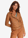 TOP SECRET Braune Damen Lederjacke TOP SECRET