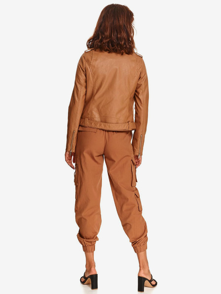 TOP SECRET Braune Damen Lederjacke TOP SECRET
