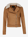 TOP SECRET Braune Damen Lederjacke TOP SECRET
