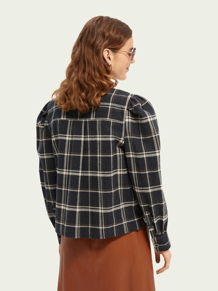 Scotch & Soda Dunkelblau Scotch & Soda Damen karierte leichte Jacke