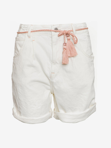 Pepe Jeans Cremefarbene Damen Denim Shorts Pepe Jeans