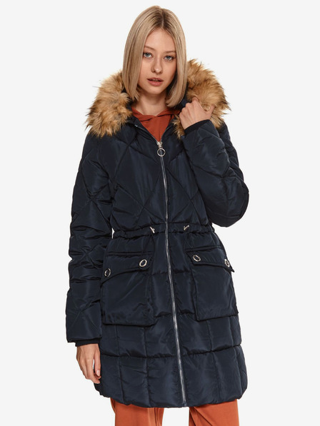 TOP SECRET Dunkelblauer gesteppter Wintermantel TOP SECRET