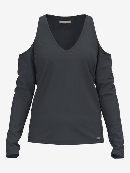 Pepe Jeans Dunkelgraues Damen Off-Shoulder Shirt Pepe Jeans Cora