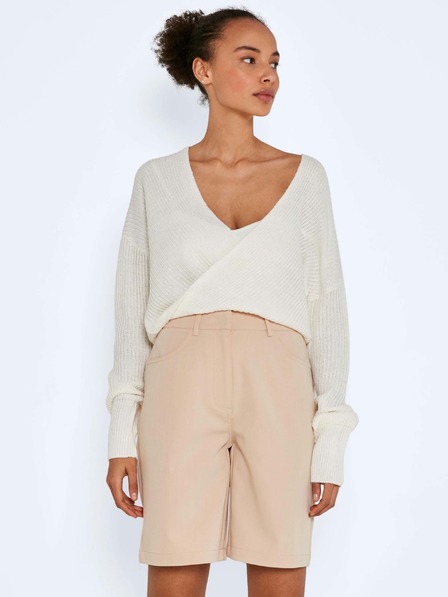 Noisy May Beigefarbene Shorts mit weitem Bein Noisy May Drew