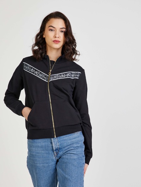 Liu Jo Schwarzes Liu Jo Damen-Sweatshirt mit Reißverschluss
