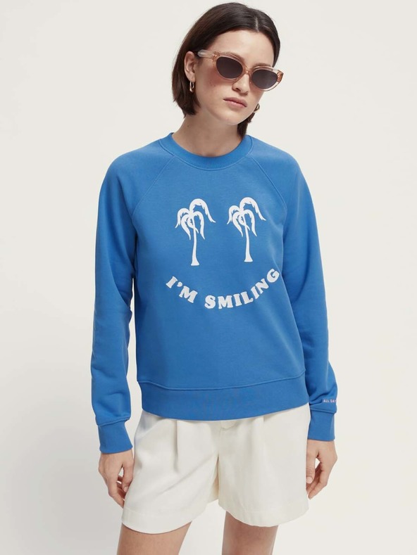Scotch & Soda Blaues Damen-Sweatshirt Scotch & Soda