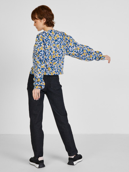 Vans Gelb und blau gemustertes Damen-Sweatshirt VANS