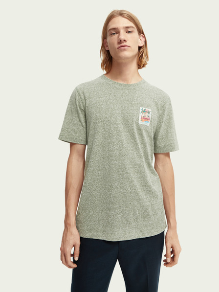 Scotch & Soda Grünes Herren-T-Shirt Scotch & Soda