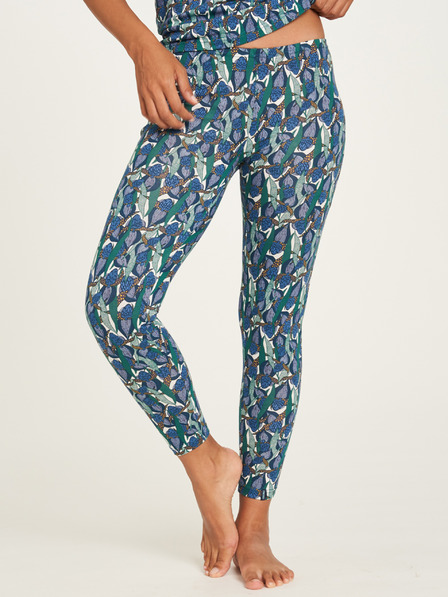 Tranquillo Blaue Damen-Leggings mit Blumenmuster Tranquillo