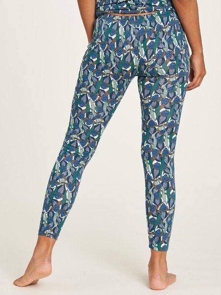Tranquillo Blaue Damen-Leggings mit Blumenmuster Tranquillo