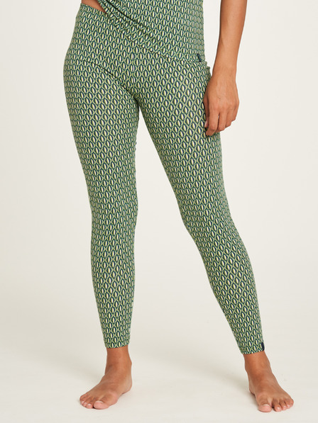 Tranquillo Grün Gemusterte Leggings für Damen Tranquillo