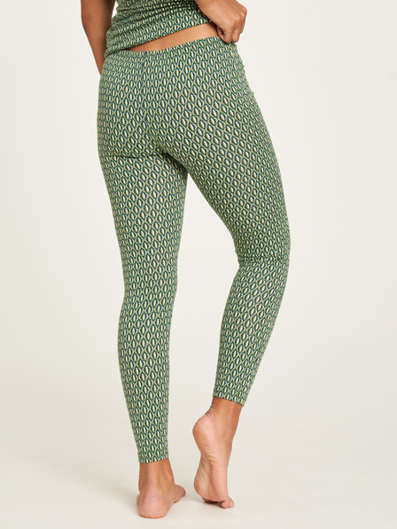 Tranquillo Grün Gemusterte Leggings für Damen Tranquillo