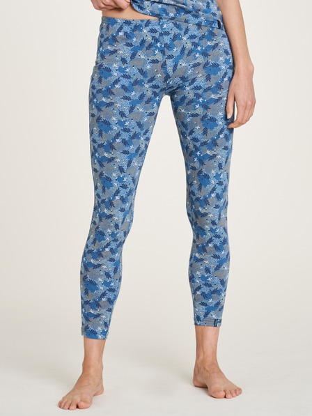 Tranquillo Blaue gemusterte Leggings für Damen Tranquillo