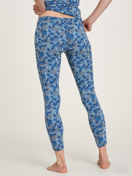 Tranquillo Blaue gemusterte Leggings für Damen Tranquillo