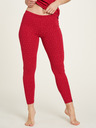 Tranquillo Rote gemusterte Leggings für Frauen Tranquillo