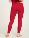Tranquillo Rote gemusterte Leggings für Frauen Tranquillo