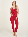 Tranquillo Rote gemusterte Leggings für Frauen Tranquillo