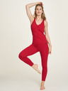 Tranquillo Rote gemusterte Leggings für Frauen Tranquillo