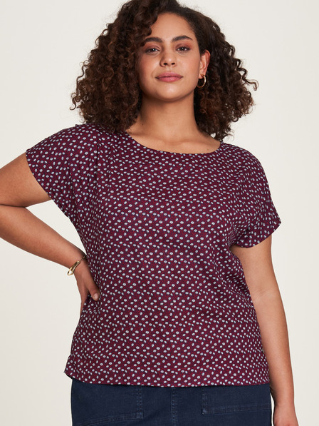 Tranquillo Rotes gemustertes Damen T-Shirt Tranquillo