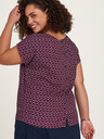 Tranquillo Rotes gemustertes Damen T-Shirt Tranquillo