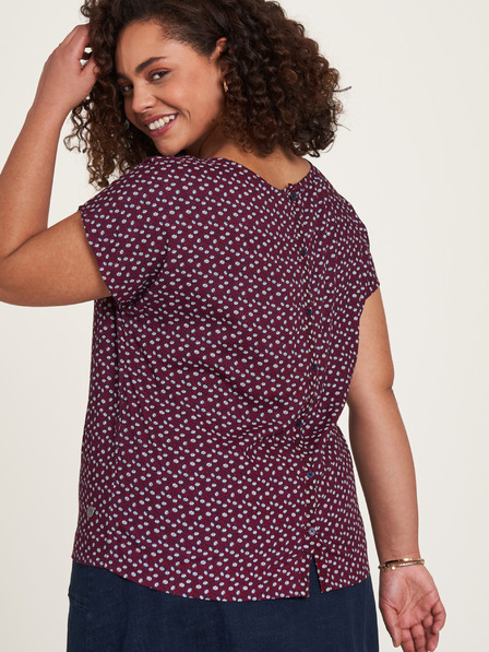 Tranquillo Rotes gemustertes Damen T-Shirt Tranquillo