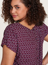 Tranquillo Rotes gemustertes Damen T-Shirt Tranquillo