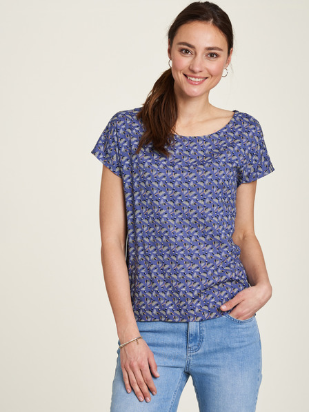 Tranquillo Lila gemustertes Damen-T-Shirt Tranquillo